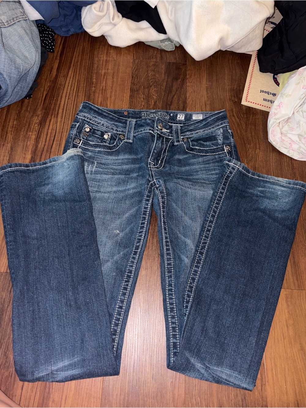Miss Me Dark Blue Boot Cut Jeans
